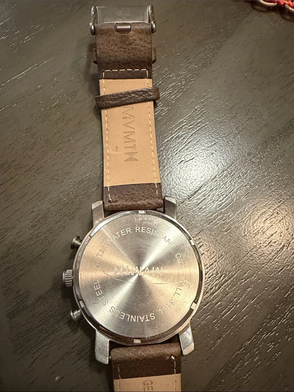 MVMT Brown Leather Strap Chronograph with Blue Dial